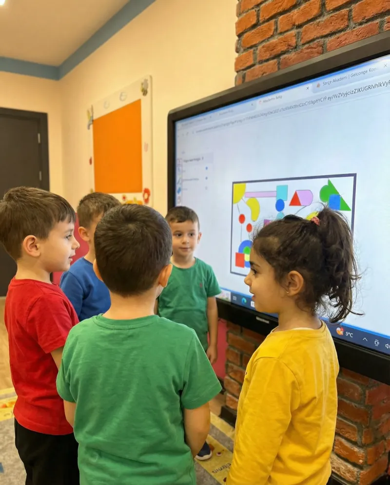 Ataevler anaokulunda akıllı tahta ile interaktif eğitim