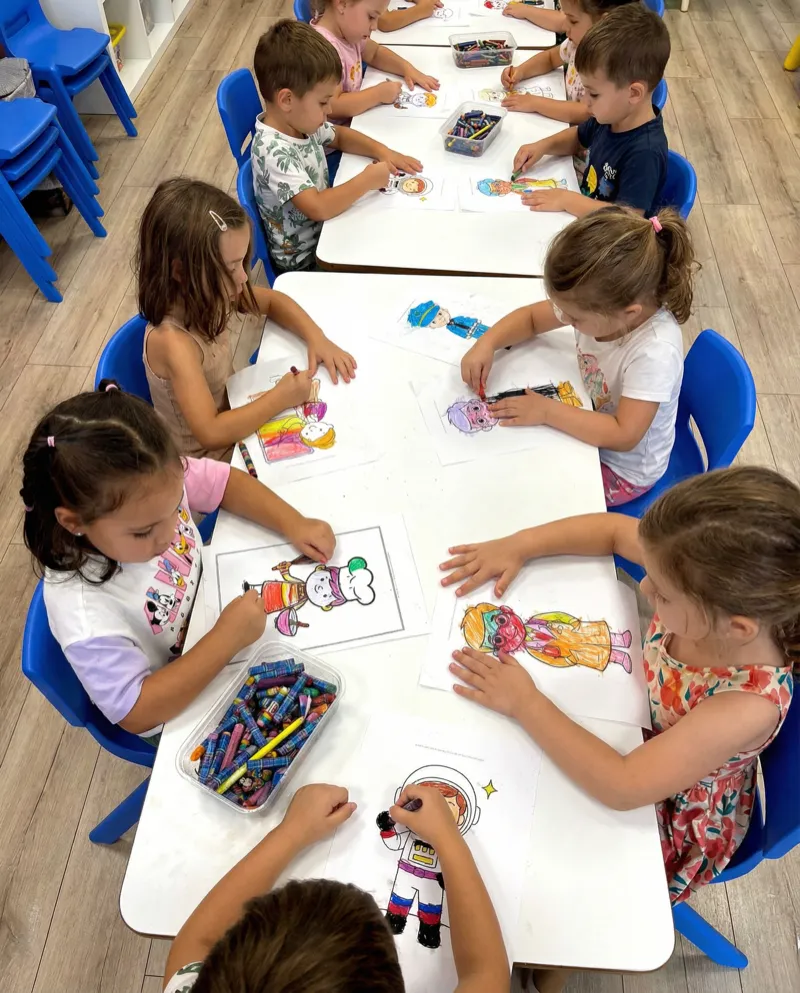 Beşevler anaokullarında boyama ve sanat etkinliği